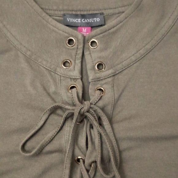 Vince Camuto Summer Safari Lace Up Top - Picture 2 of 5